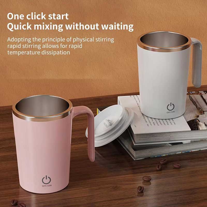 Self-Stirring Coffee Mug – Type-C Rechargeable Mixing Cup for Home, Office, and Travel