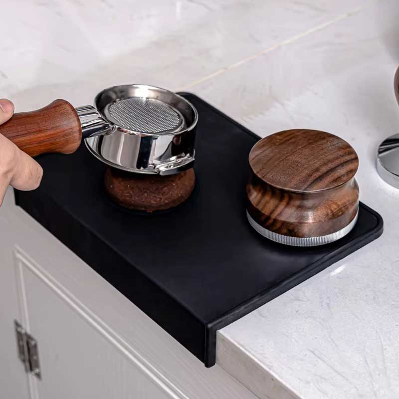 Silicone Corner Espresso Tamping Mat