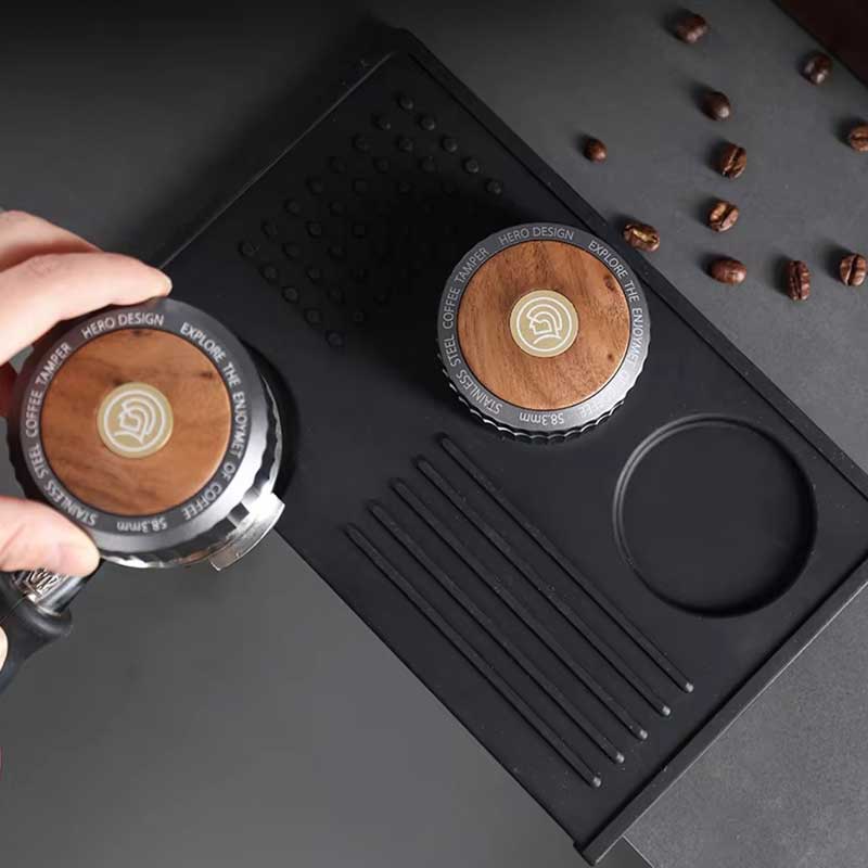 Non-slip Silicone Espresso Tamper Mat with Portafilter Holder