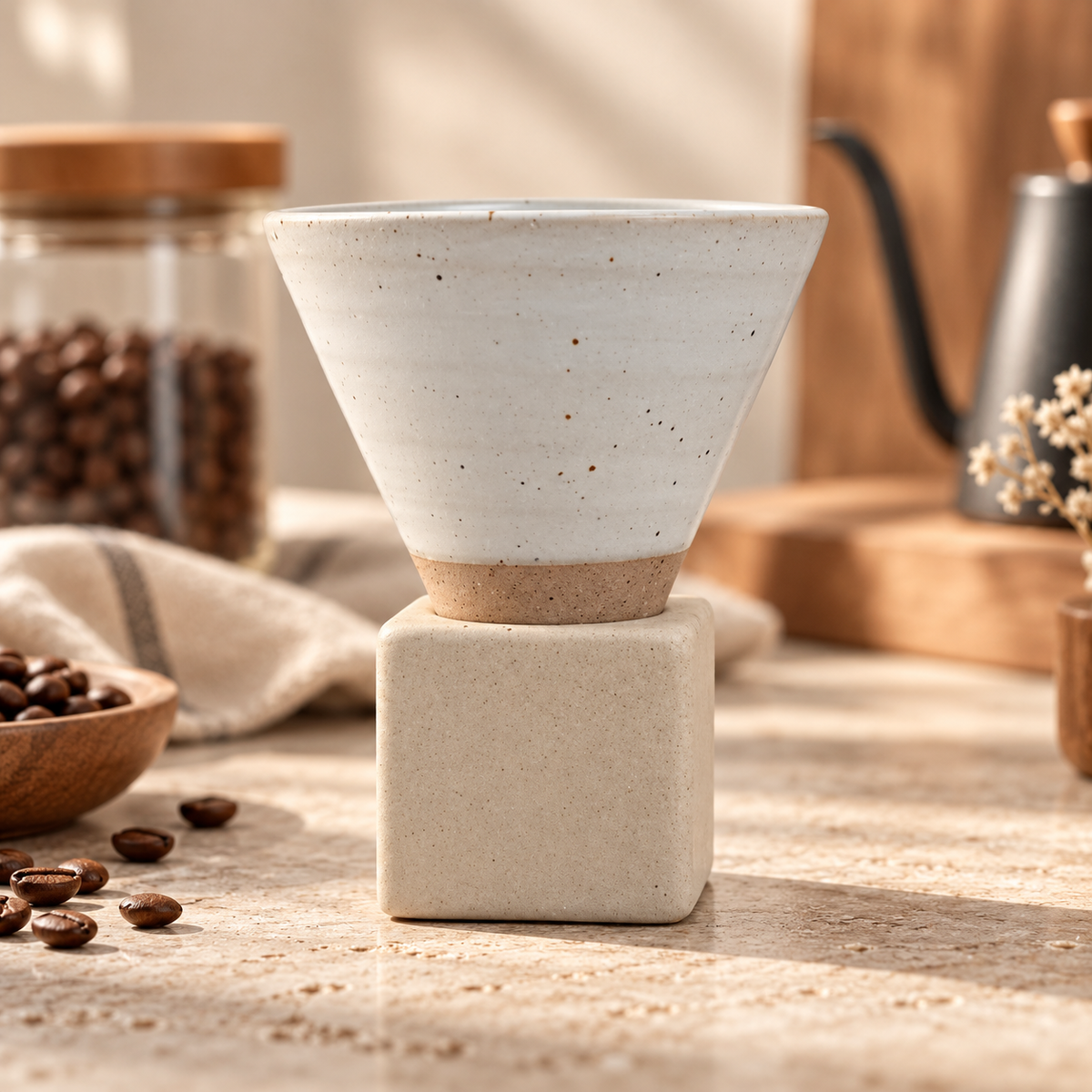Hand-Painted Glaze Ceramic Espresso and Tea Cup with Base – Coarse Ceramic Personal Water Cup