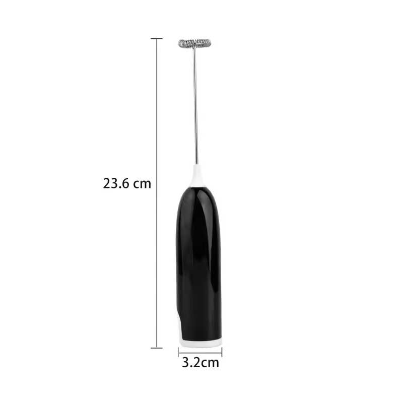 Stainless Steel Battery-Operated Handheld Milk Frother – Automatic Electric Whisk for Coffee and Tea Drinks