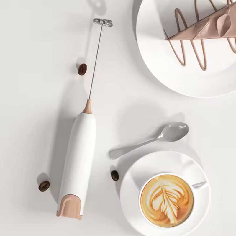 Stainless Steel Battery-Operated Handheld Milk Frother – Automatic Electric Whisk for Coffee and Tea Drinks