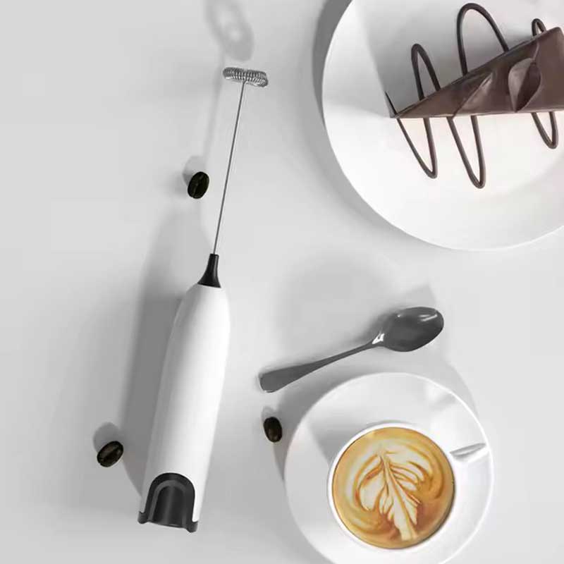 Stainless Steel Battery-Operated Handheld Milk Frother – Automatic Electric Whisk for Coffee and Tea Drinks