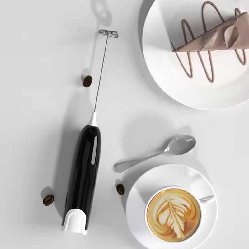Stainless Steel Battery-Operated Handheld Milk Frother – Automatic Electric Whisk for Coffee and Tea Drinks
