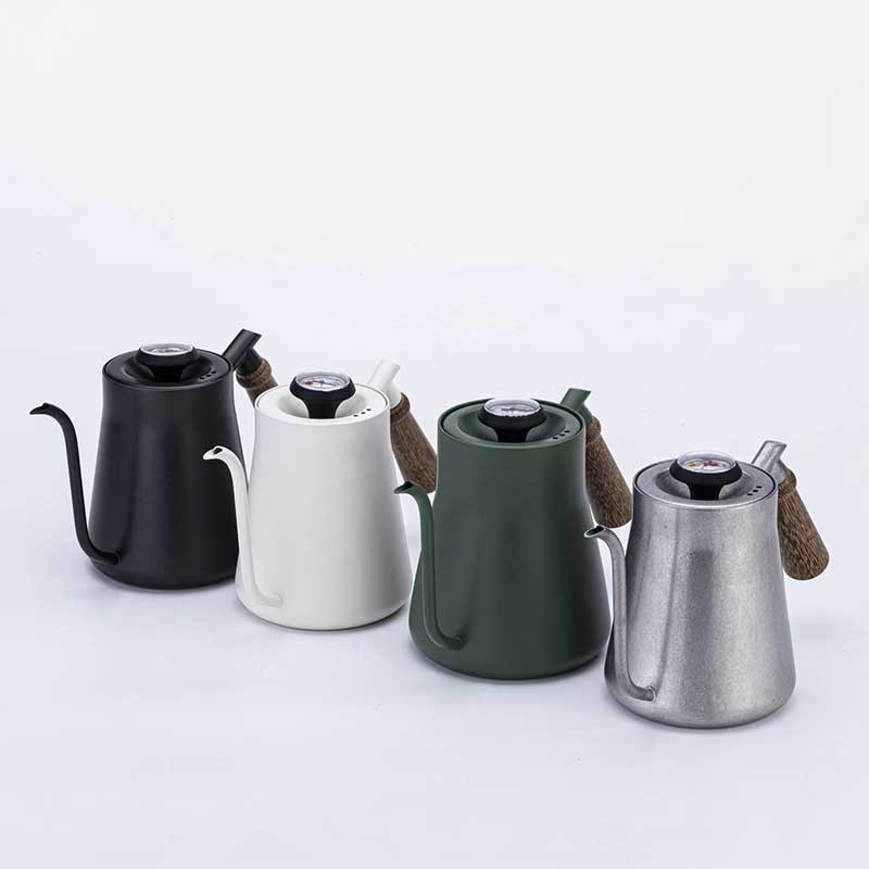 Stainless Steel Gooseneck Kettle with Thermometer
