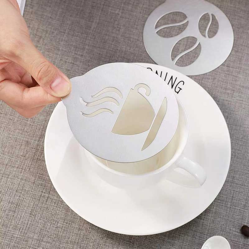 Stainless Steel Latte Art Stencil Set 5PCS