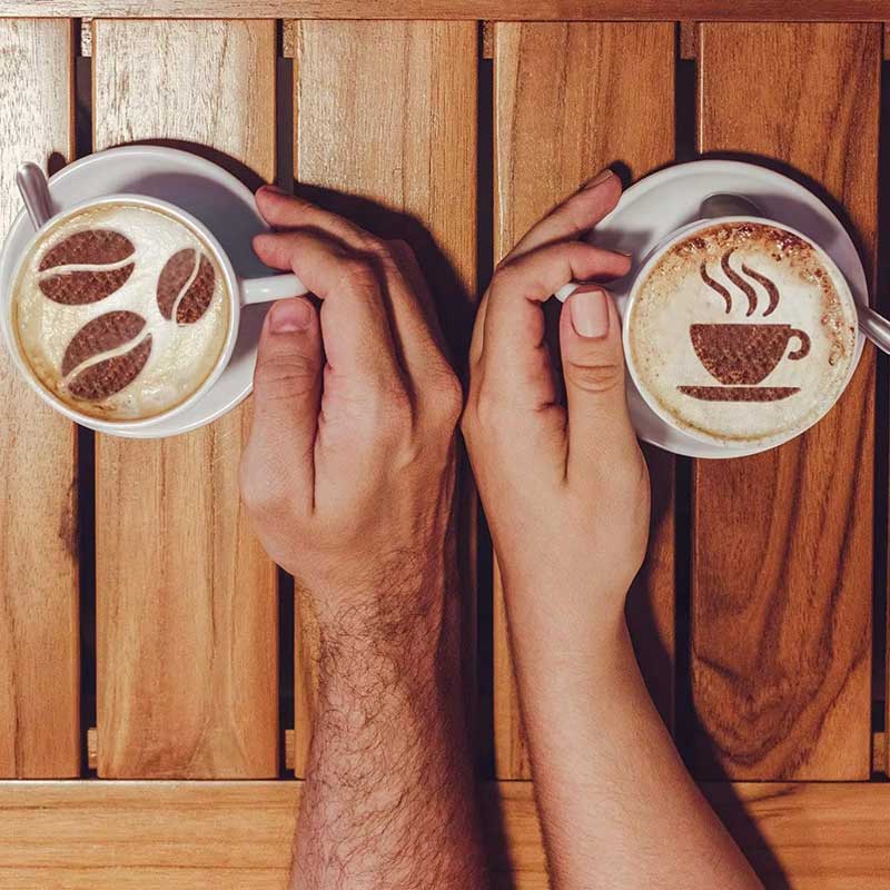 Stainless Steel Latte Art Stencil Set 5PCS