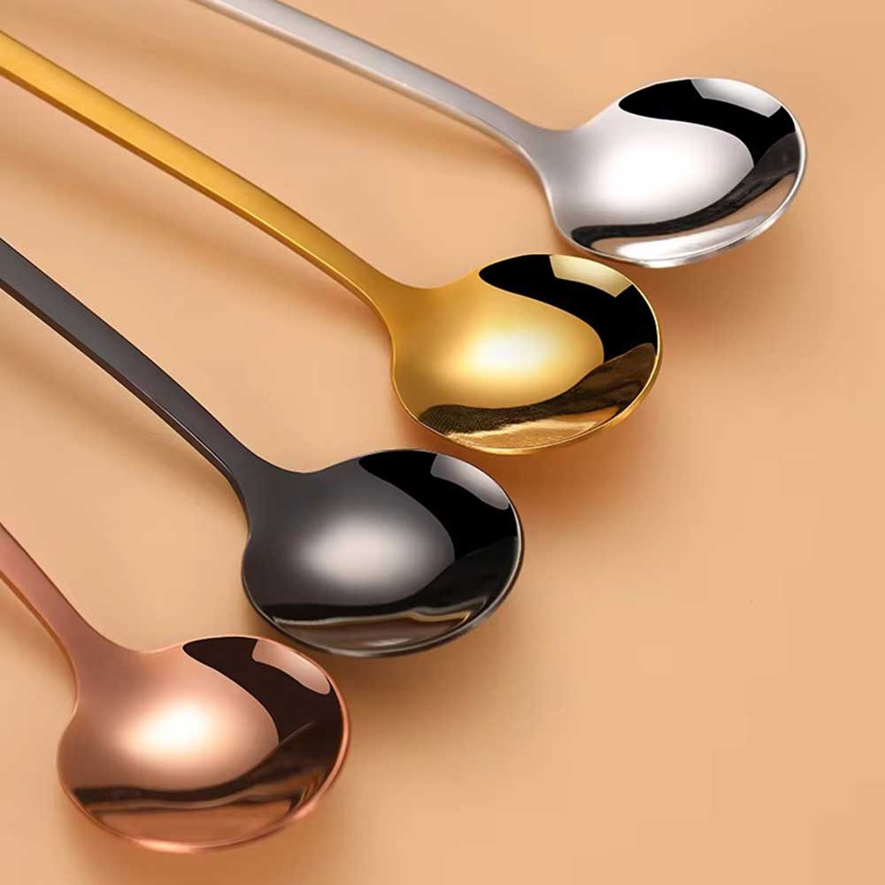 Stainless Steel Long Handle Coffee & Dessert Spoon Set