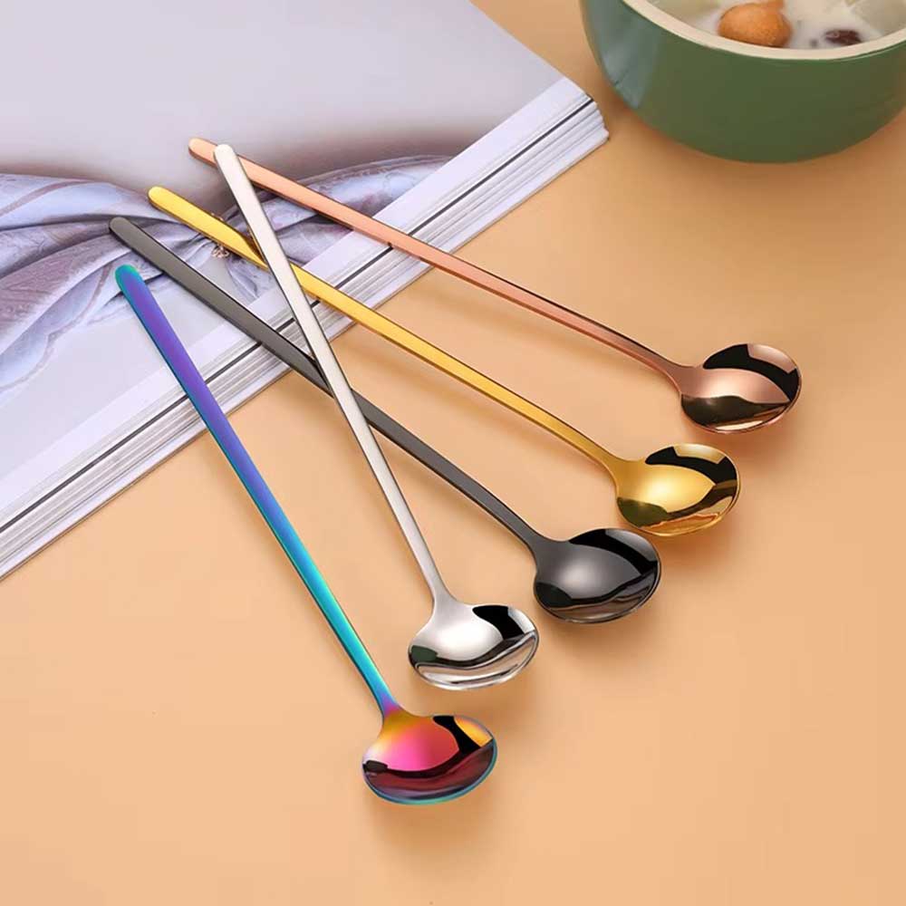 Stainless Steel Long Handle Coffee & Dessert Spoon Set