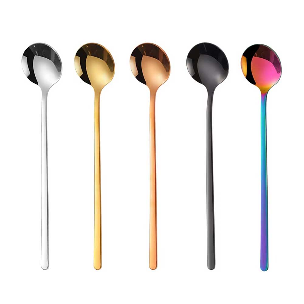Stainless Steel Long Handle Coffee & Dessert Spoon Set