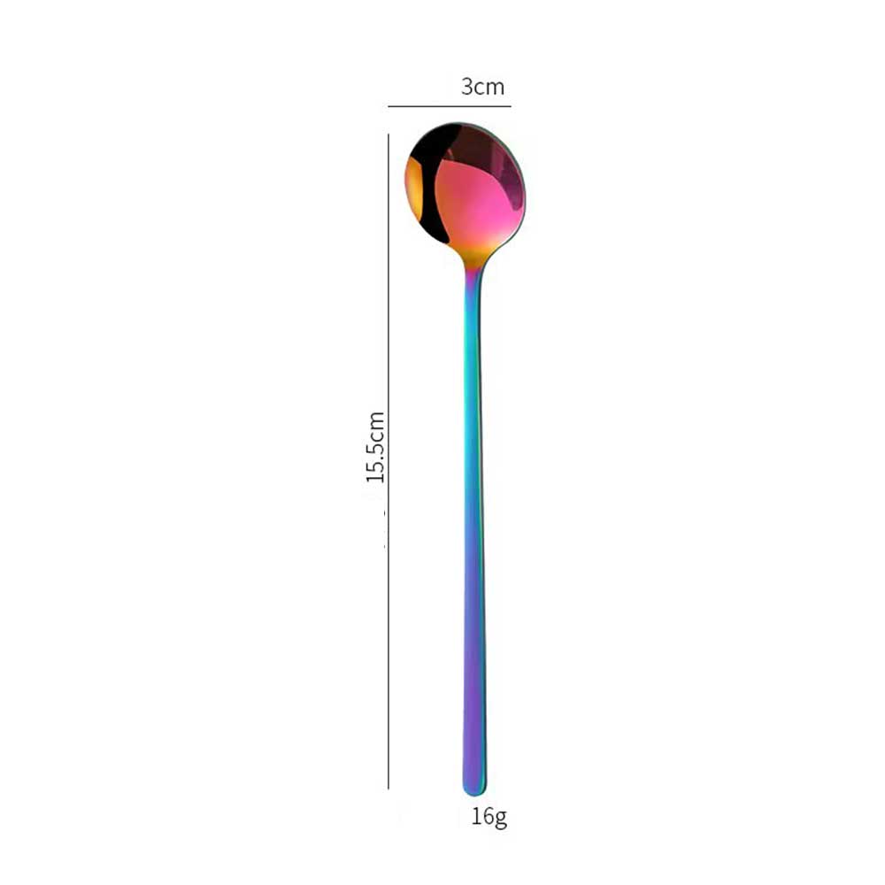 Stainless Steel Long Handle Coffee & Dessert Spoon Set