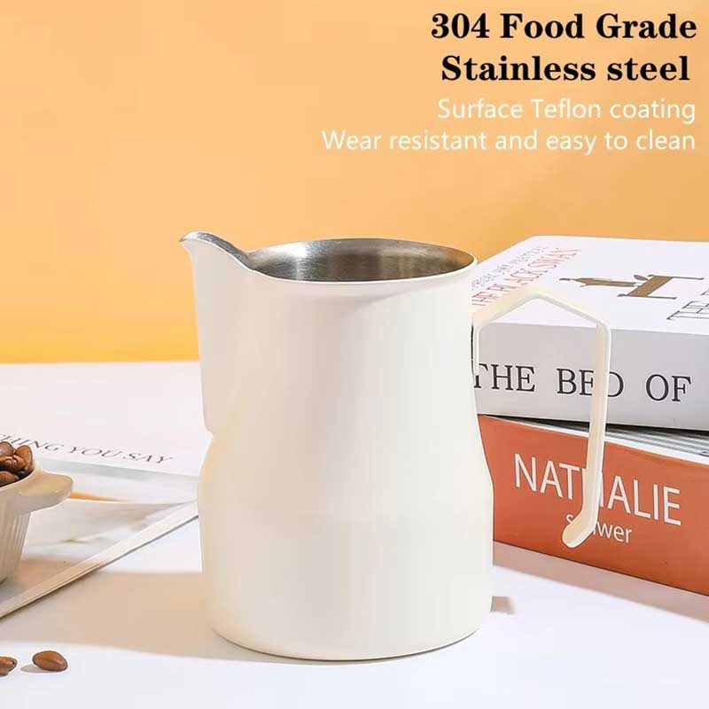 Luxury Stainless Steel 350ml Milk Frothing Pitcher for Espresso, Latte & Coffee – Polished Barista Tool