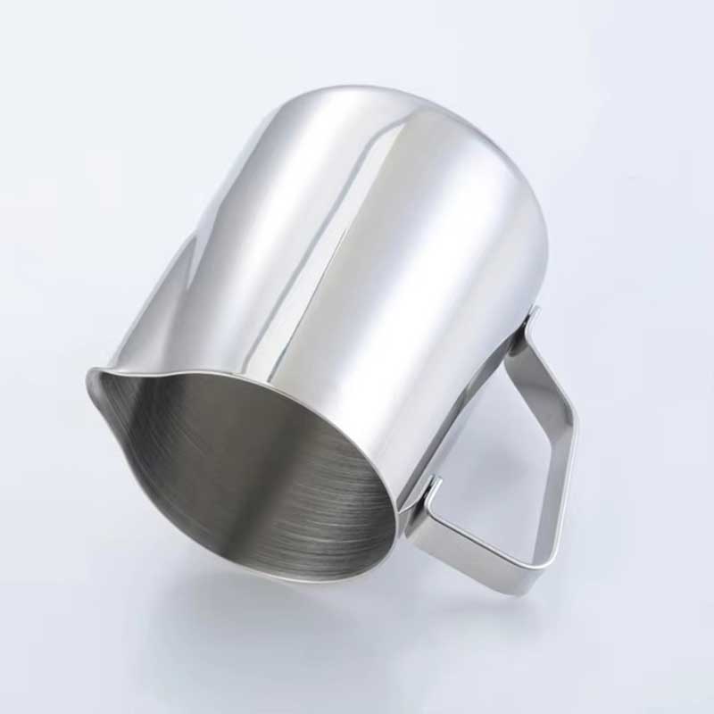 Stainless Steel Milk Frothing Pitcher with Temp Indicator – Durable Milk Jug for Coffee, Latte & Espresso