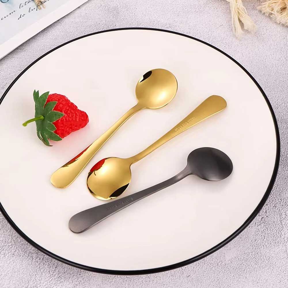 Matte Black Stainless Steel Spoon for Tea & Coffee