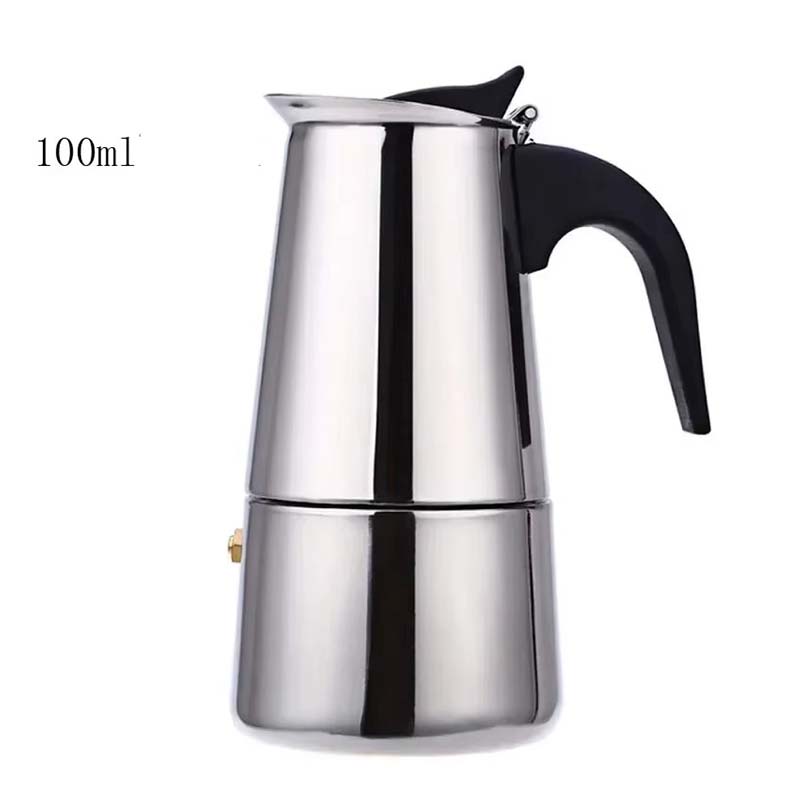 Stainless Steel Stovetop Espresso Maker – Classic Moka Pot for Camping and Outdoor Brewing