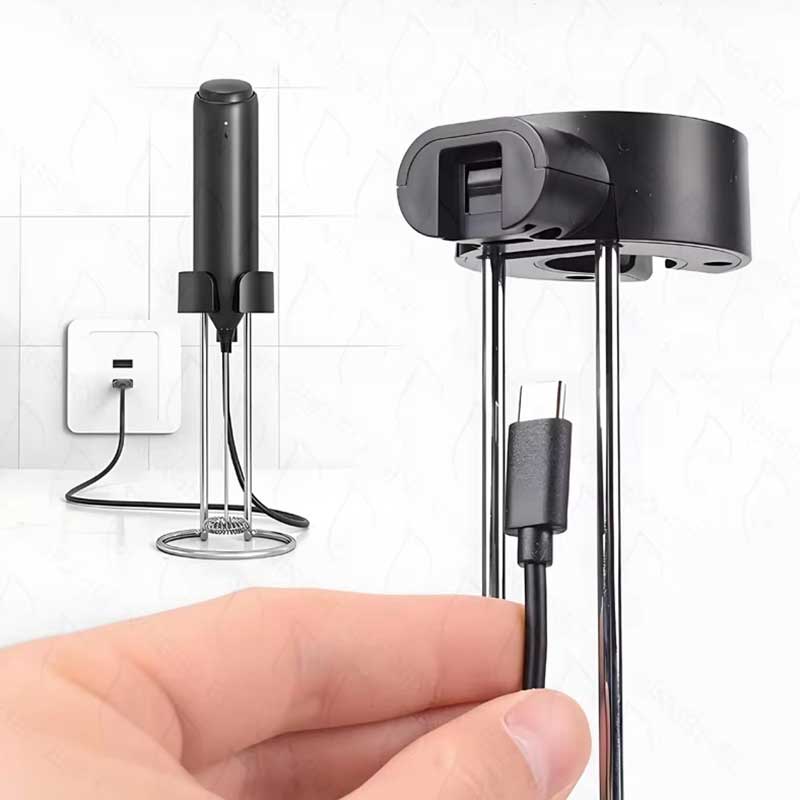 USB Rechargeable Milk Frother – Handheld with Detachable Whisk