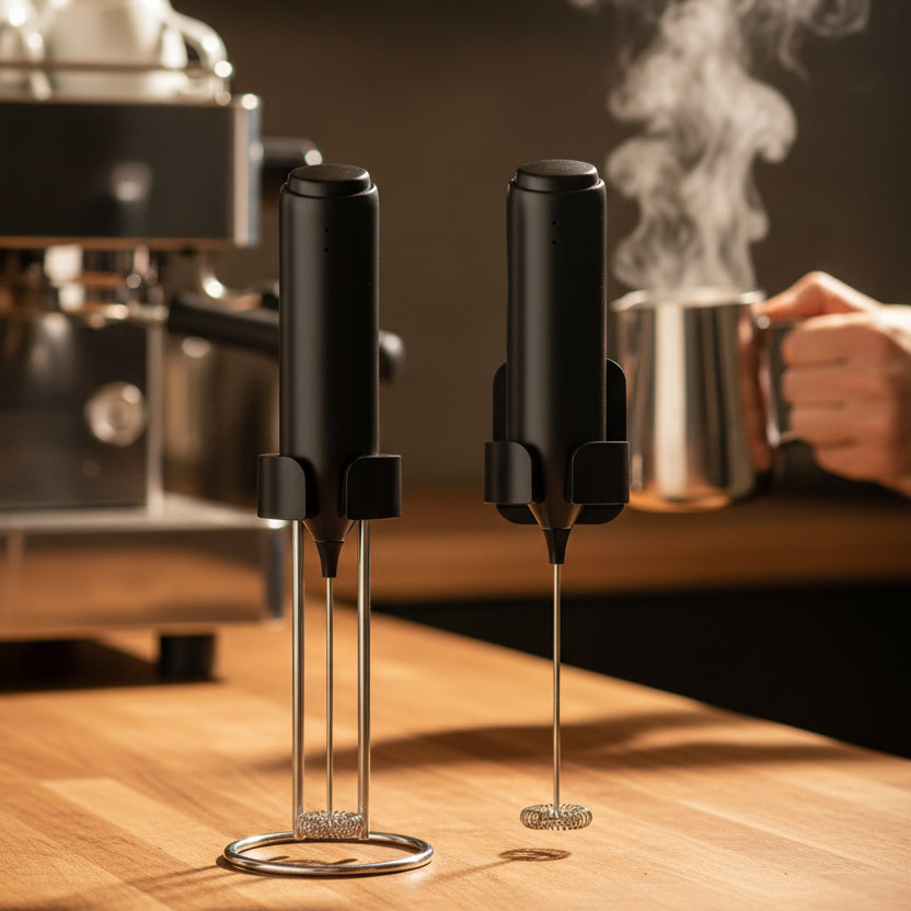 USB Rechargeable Milk Frother – Handheld with Detachable Whisk