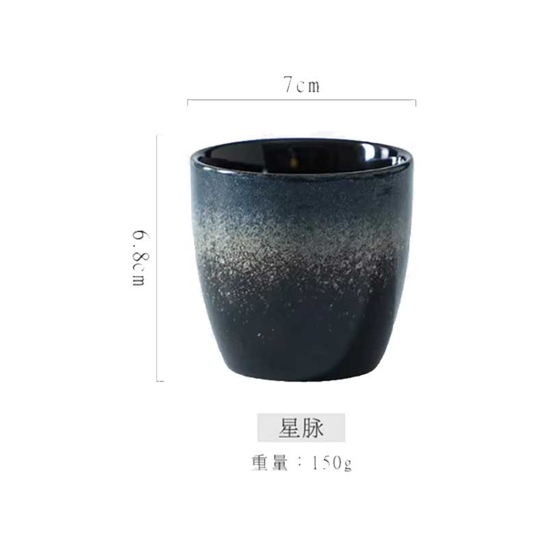Vintage Arabic Ceramic Tea & Coffee Cups – Glazed Pottery No-Handle Japanese Style Drinkware for Home & Restaurant