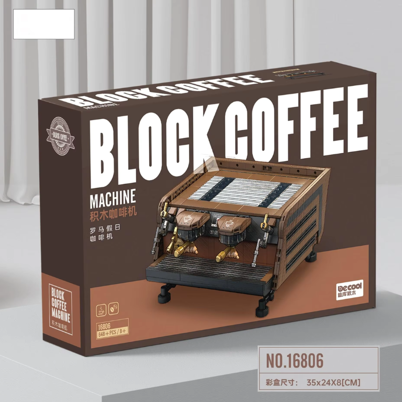 Vintage Coffee Machine Building Blocks – Retro Bean Grinder MOC Toy for Kids and Collectors