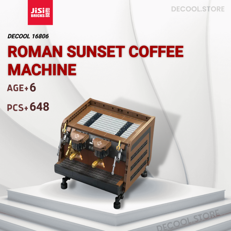 Vintage Coffee Machine Building Blocks – Retro Bean Grinder MOC Toy for Kids and Collectors