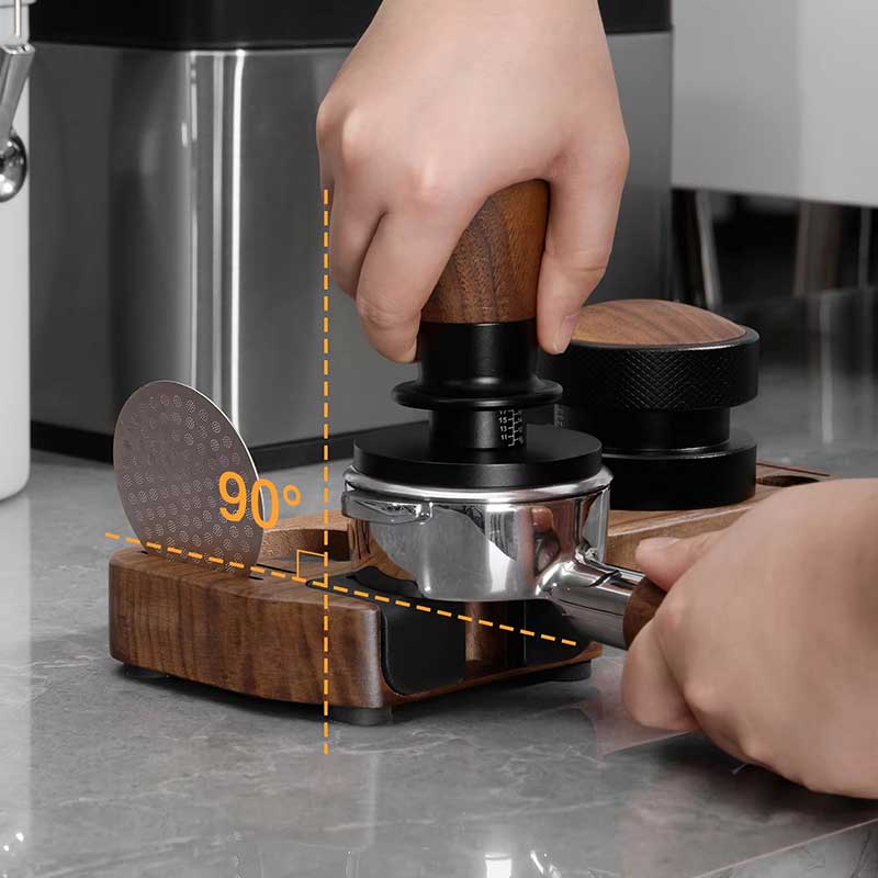 Walnut Wood Espresso Tamper Holder Stand