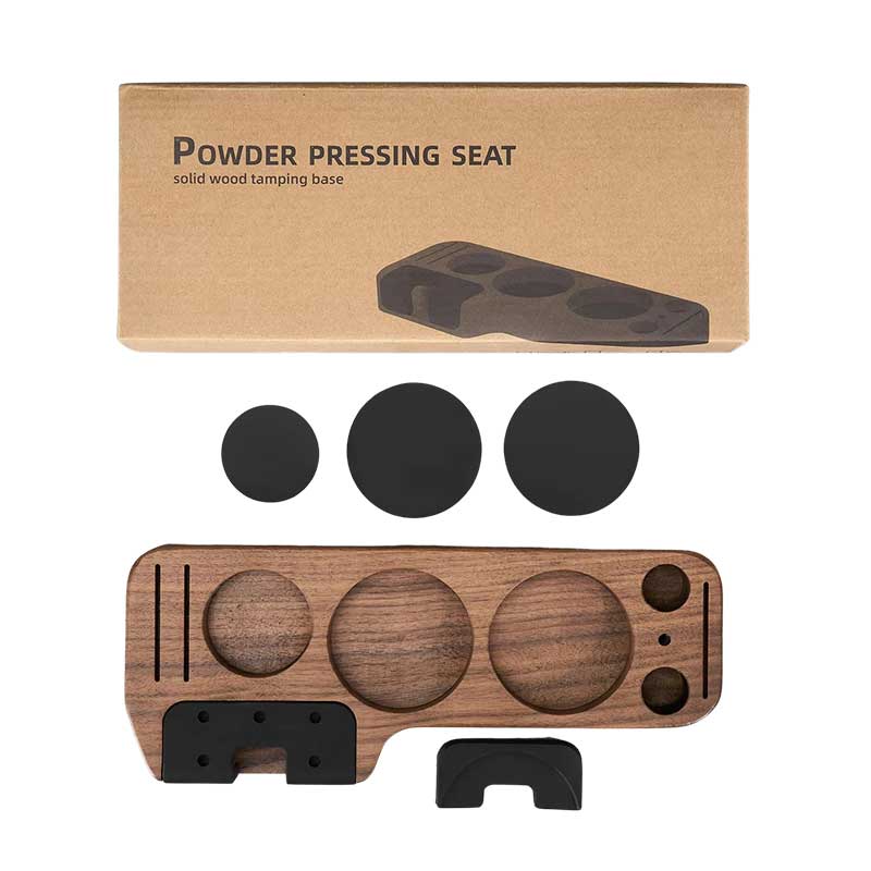 Walnut Wood Espresso Tamper Holder Stand