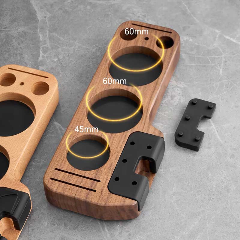 Walnut Wood Espresso Tamper Holder Stand