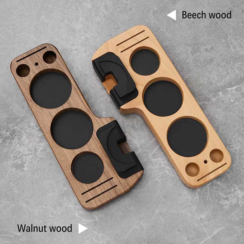 Walnut Wood Espresso Tamper Holder Stand