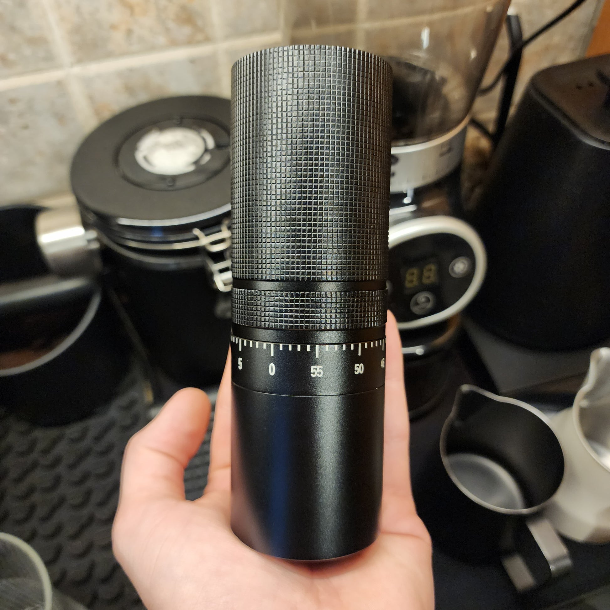 Premium Manual Coffee Grinder – 60-Setting Adjustable Stainless Steel Burr with Aluminum Body