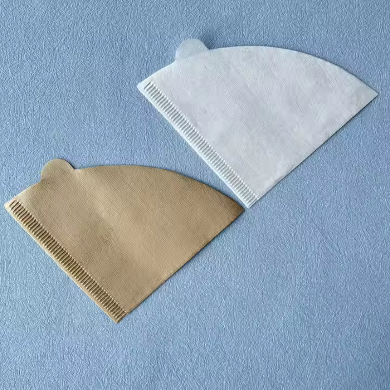 Brown V-Shaped Coffee Filters – Fits 2–4 Cup Drippers, Plastic or Ceramic Compatible