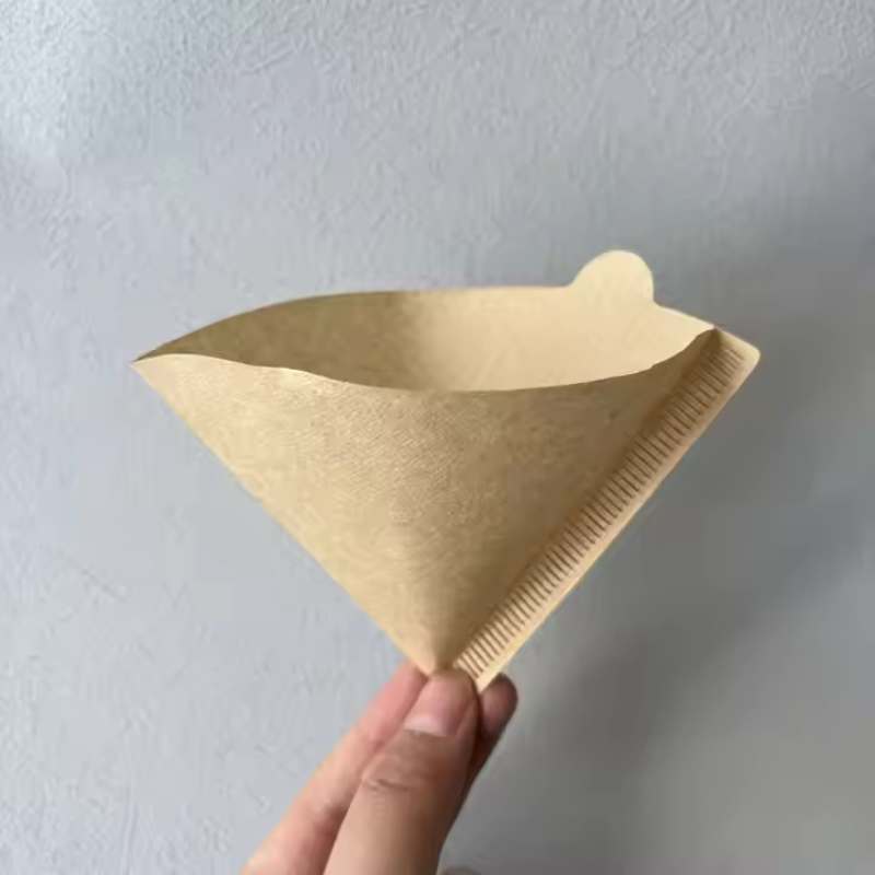 Brown V-Shaped Coffee Filters – Fits 2–4 Cup Drippers, Plastic or Ceramic Compatible