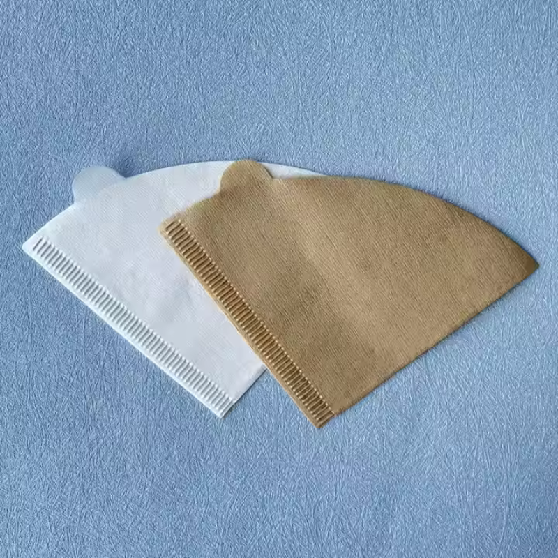 Brown V-Shaped Coffee Filters – Fits 2–4 Cup Drippers, Plastic or Ceramic Compatible