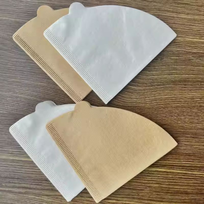 Brown V-Shaped Coffee Filters – Fits 2–4 Cup Drippers, Plastic or Ceramic Compatible