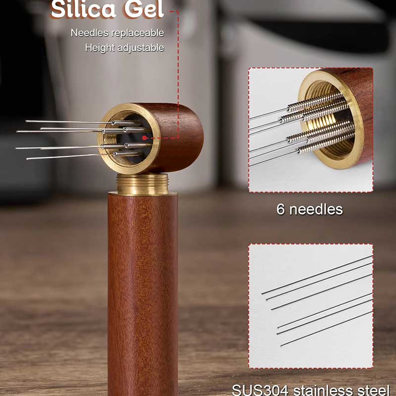 Wooden Handle WDT Espresso Distribution Tool
