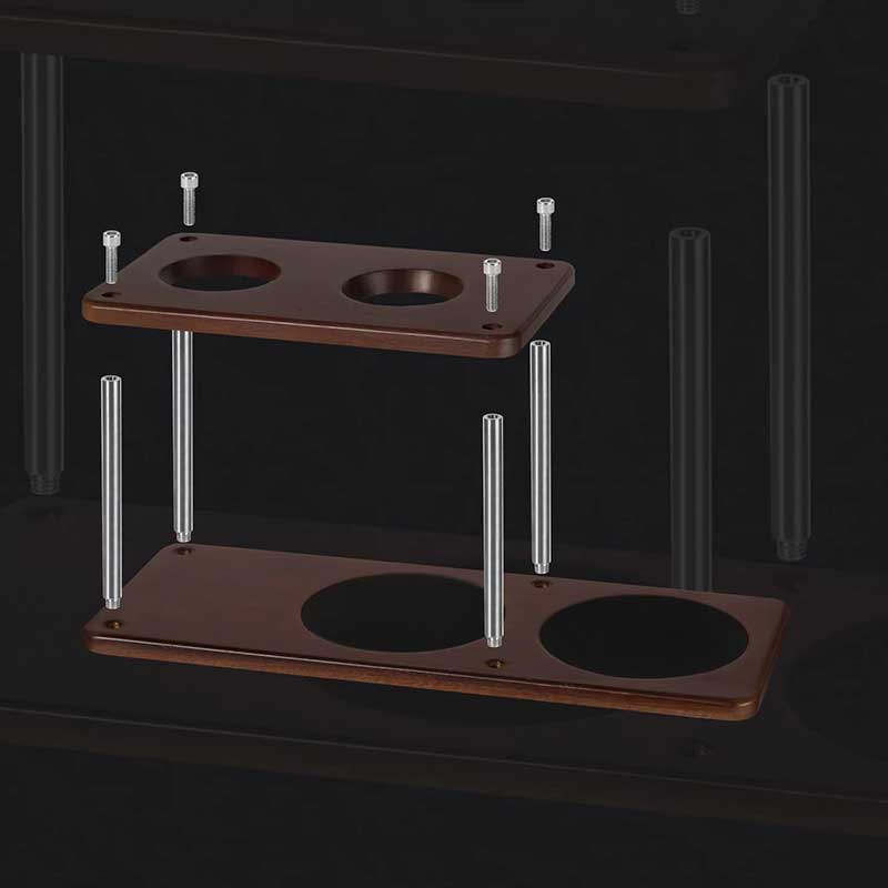 Wooden Pour Over Coffee Dripper Stand and Coffee Station Shelf