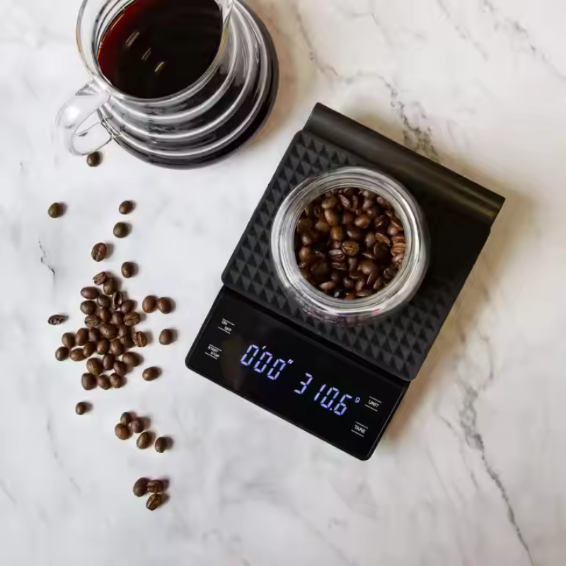 Y1 Digital Drip Coffee Scale – 3000g/0.1g Precision Kitchen Scale with Timer Function