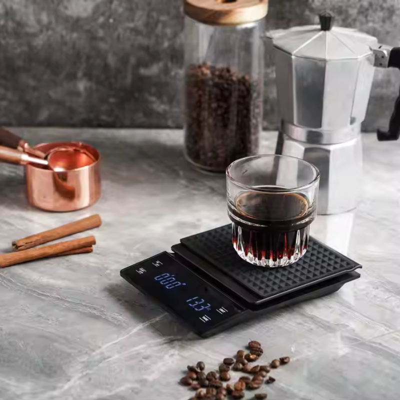 Y1 Digital Drip Coffee Scale – 3000g/0.1g Precision Kitchen Scale with Timer Function