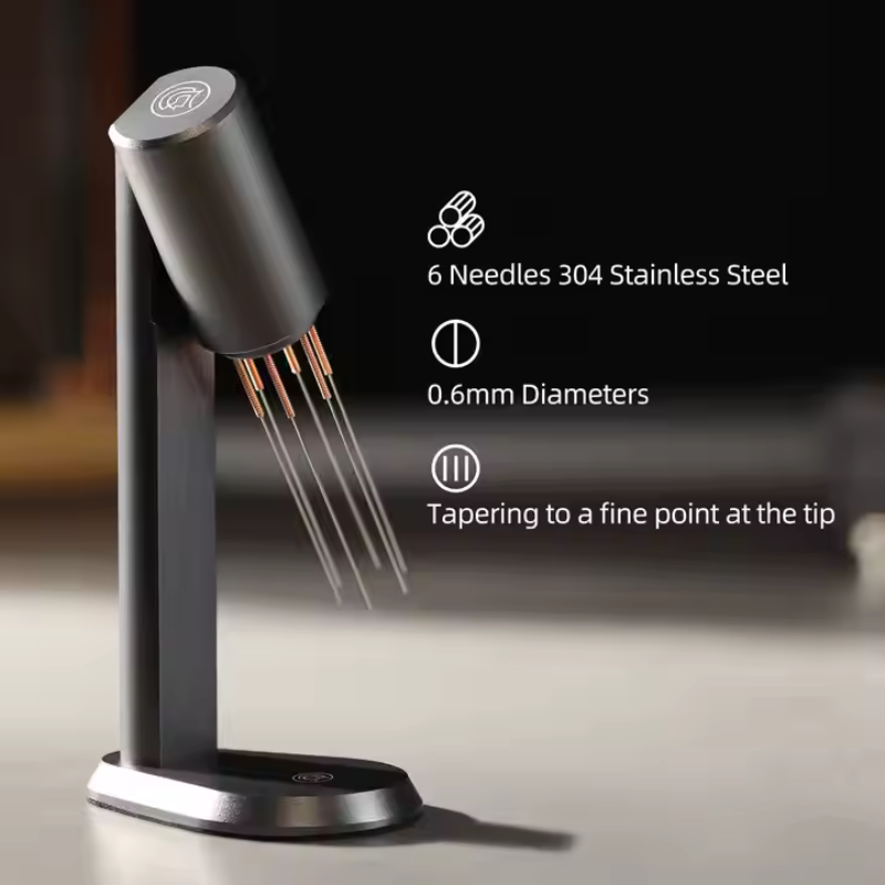 ZeroHero Thunder Espresso Stirrer – 6-Pin WDT Distribution Tool for Precise Coffee Extraction