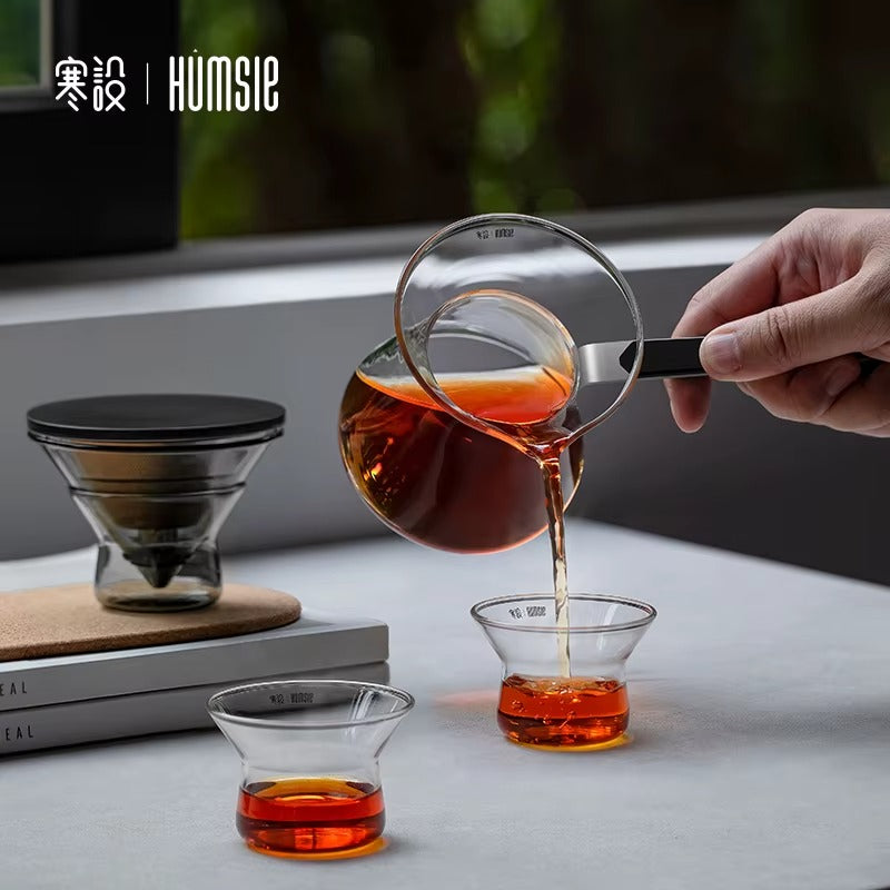 300ml Glass Teapot – Precision One-Press Infuser System for Tea & Coffee