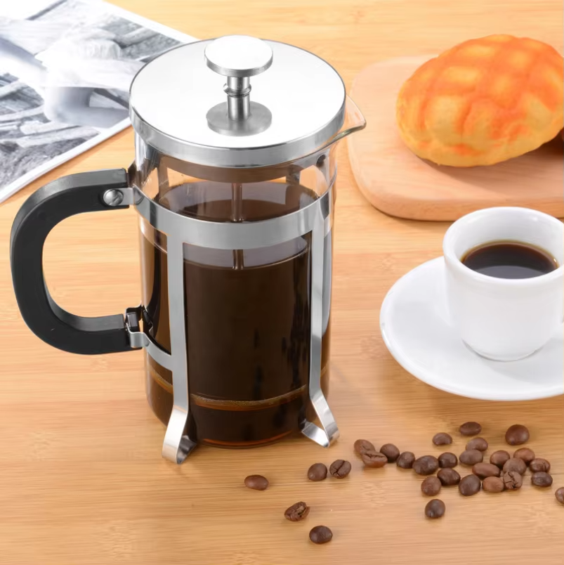 Premium Borosilicate Glass French Press Coffee Maker – Stainless Steel Filter | 350ml & 600ml