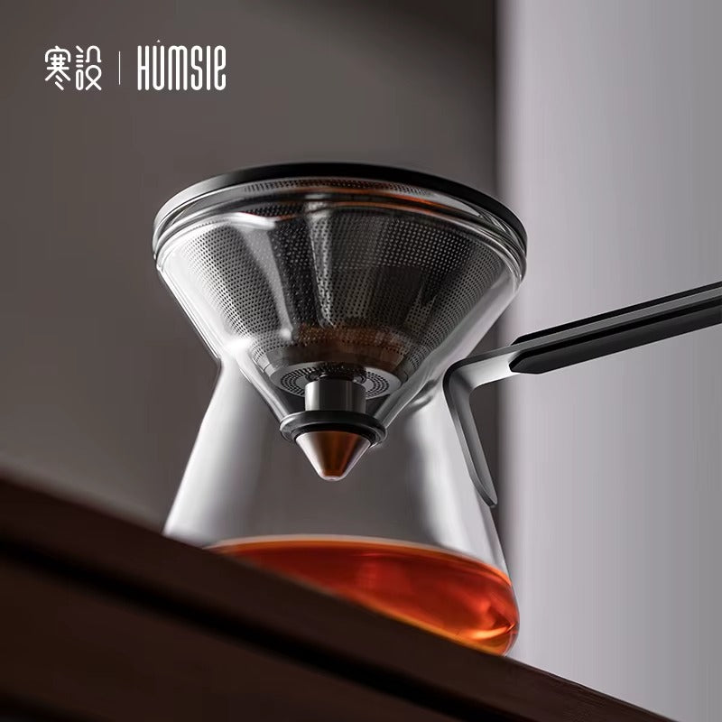 300ml Glass Teapot – Precision One-Press Infuser System for Tea & Coffee