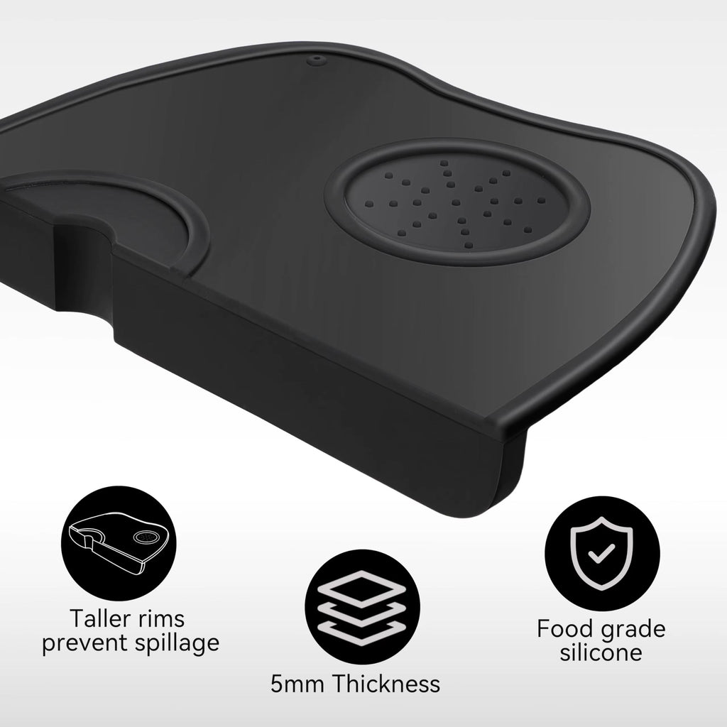 Silicone Coffee Tamper Mat – Anti-Skid Espresso Corner Pad for 51mm, 54mm, 58mm Tampers Coffee&Co