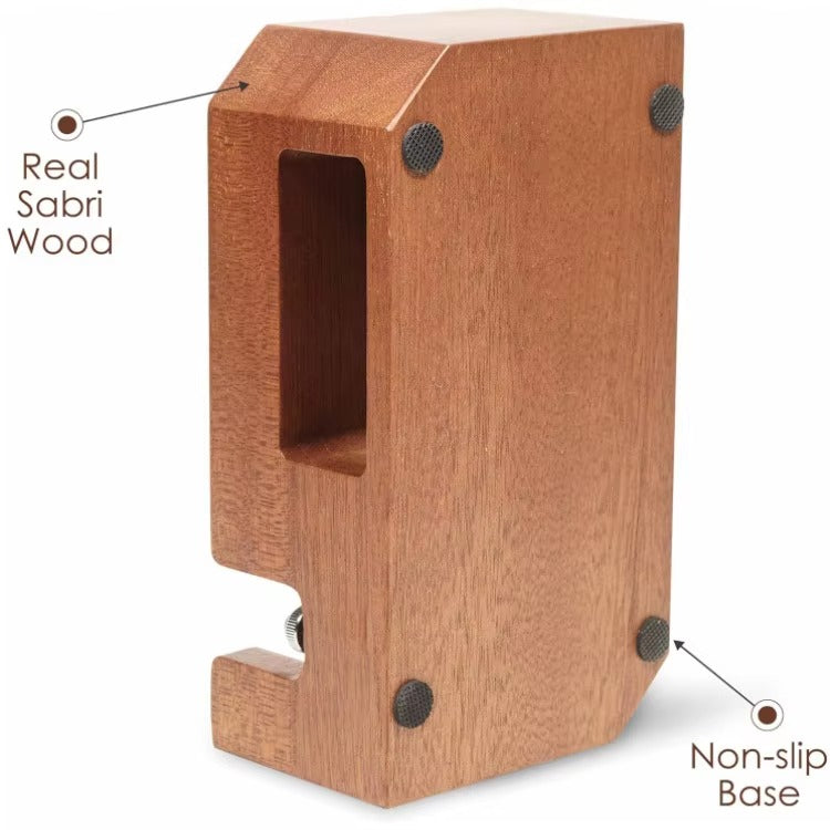 Premium Natural Solid Wood Espresso Bar Organizer - 51-54mm