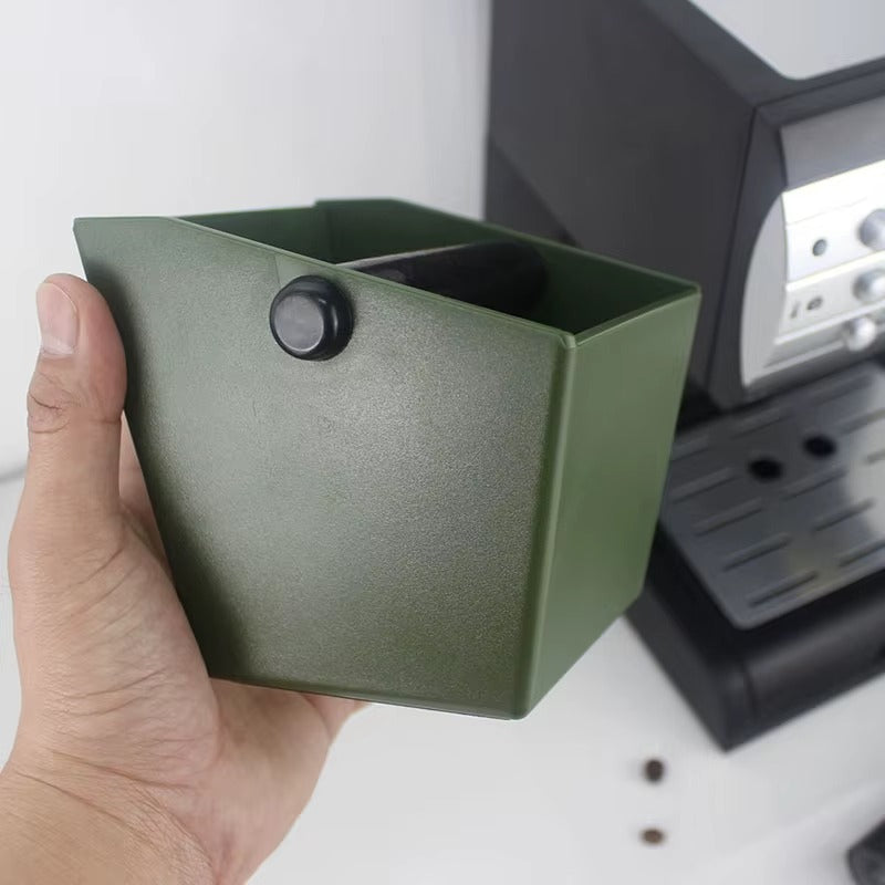 Mini Espresso Knock Box 800ml – Compact Coffee Puck Bin with Bar | Barista Waste Container