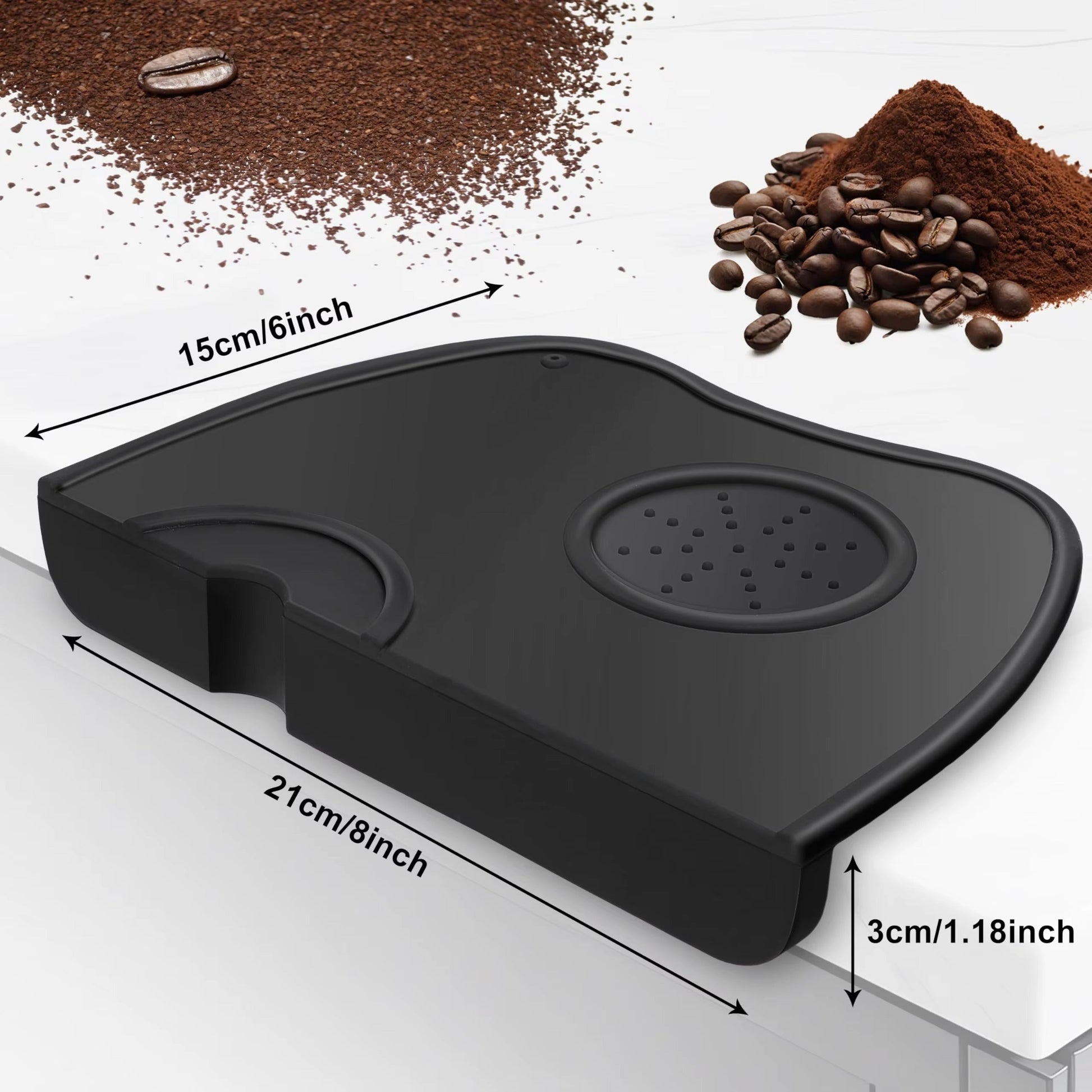 Silicone Coffee Tamper Mat – Anti-Skid Espresso Corner Pad for 51mm, 54mm, 58mm Tampers Coffee&Co
