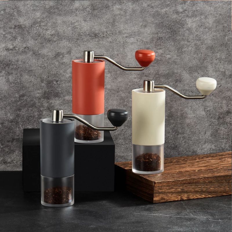 Manual Coffee Grinder with Ceramic Burr – Portable Hand Coffee Grinder