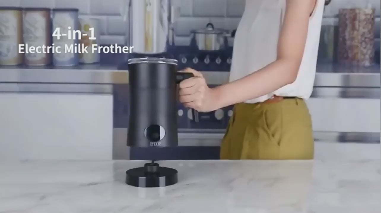4-in-1 Electric Milk Frother and Steamer – Multifunctional Hot and Cold Foam Maker for Coffee and Hot Chocolate
