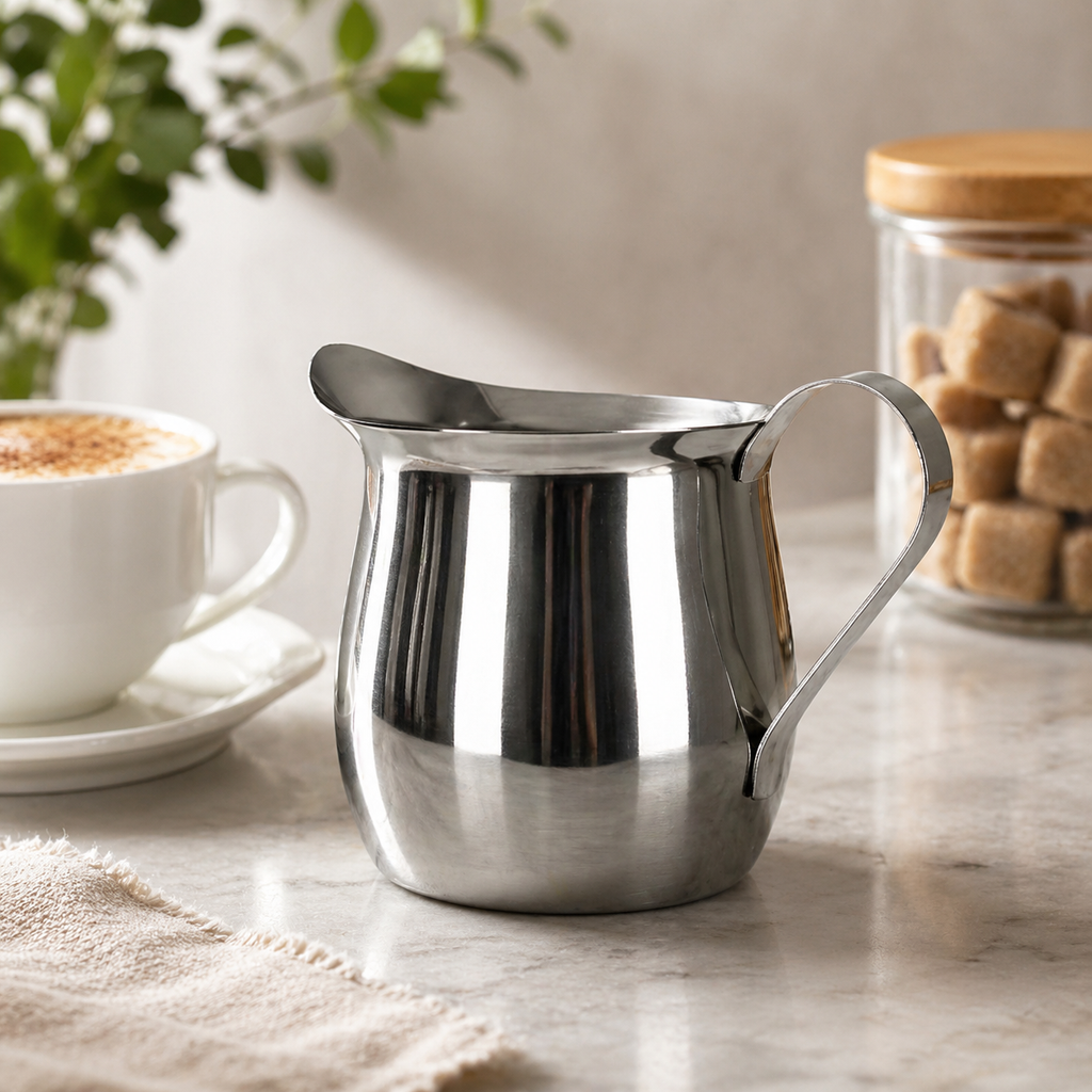 Stainless Steel Milk Pitcher 240ml – Precision Spout for Latte Art