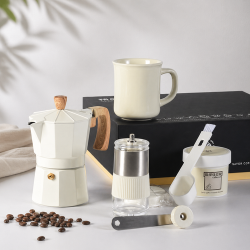 Premium Stovetop Full Set – Portable Moka Pot Kit with Grinder & Storage Box Coffee&Co.